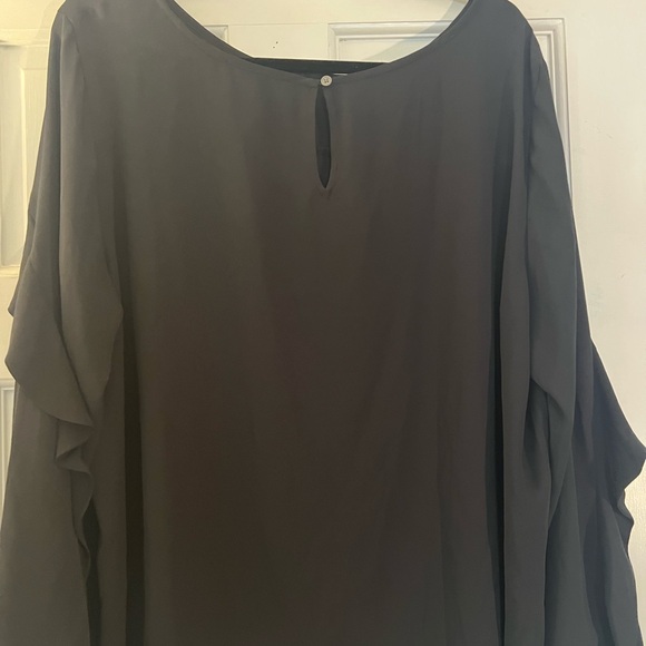 Black Ruffled Blouse - Picture 2 of 3